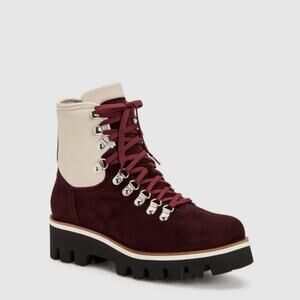 Aquatalia Morena Suede Lace Up Combat Boots Women 5.5